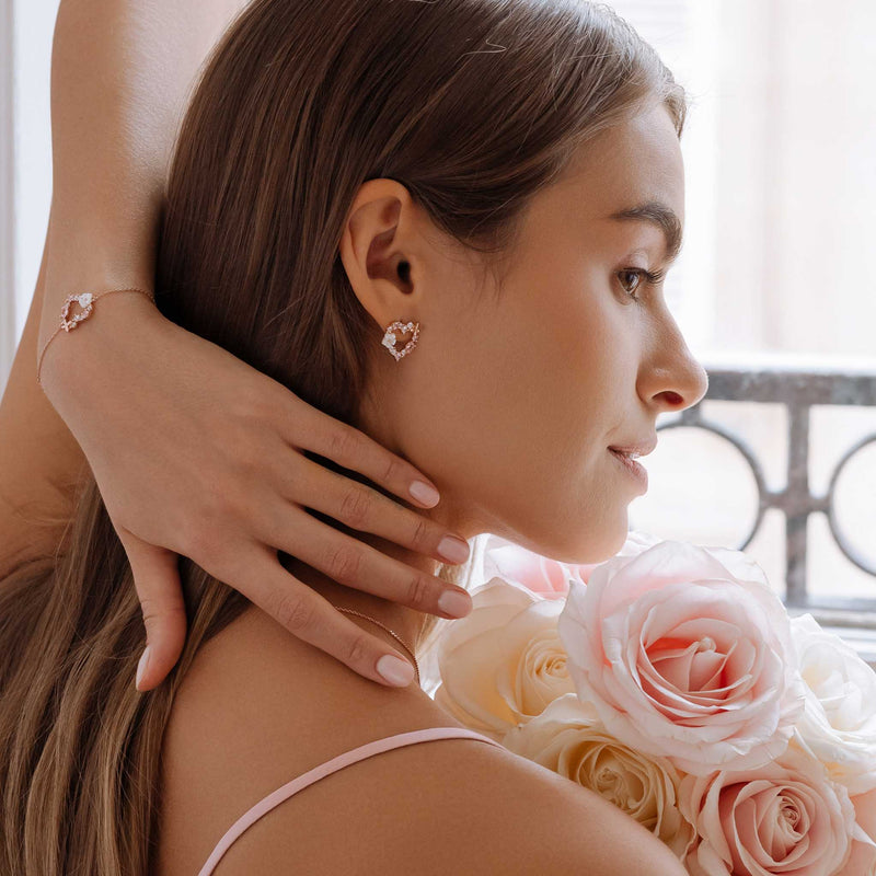 Orecchini Sparkling Heart Golden