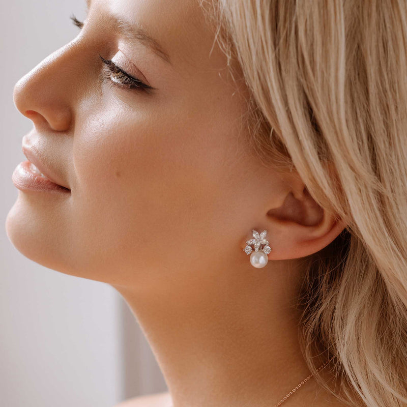 Ensemble Fleur argent, S925