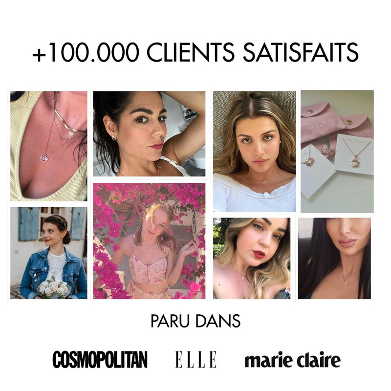 Collana con fiori scintillanti in argento, S925