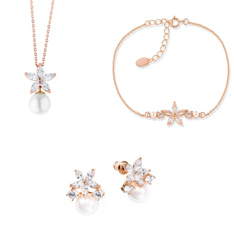 Ensemble Fleur Or Rose