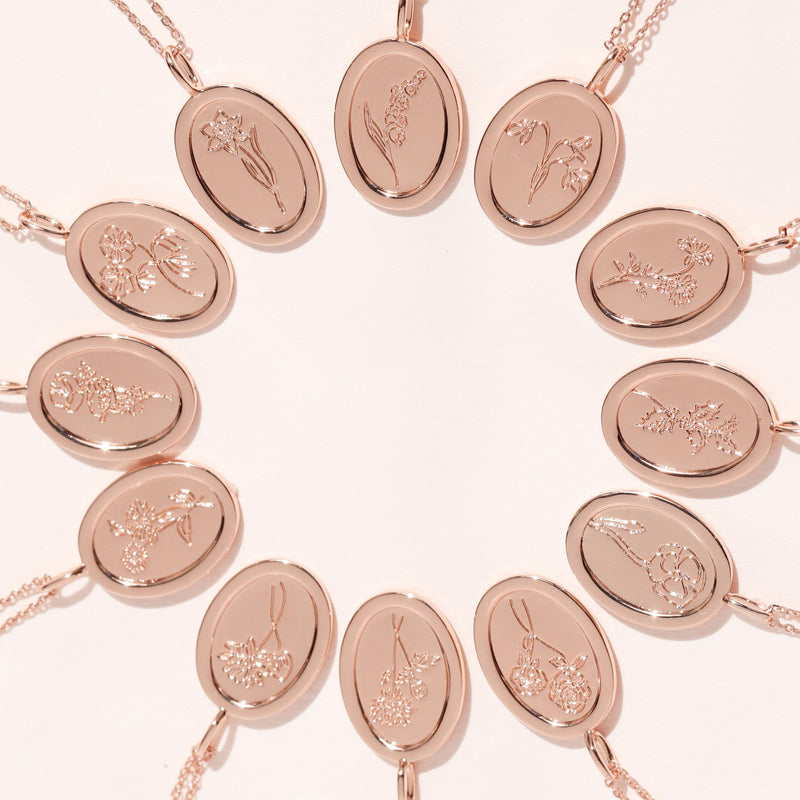 Collana con fiore di nascita