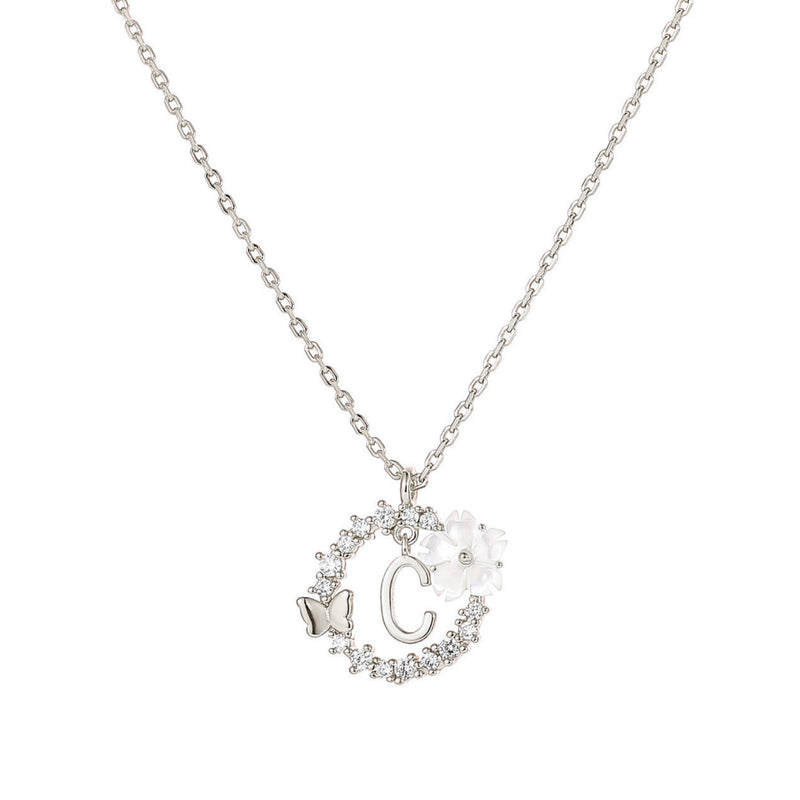 Collier Lettre Argent, S925