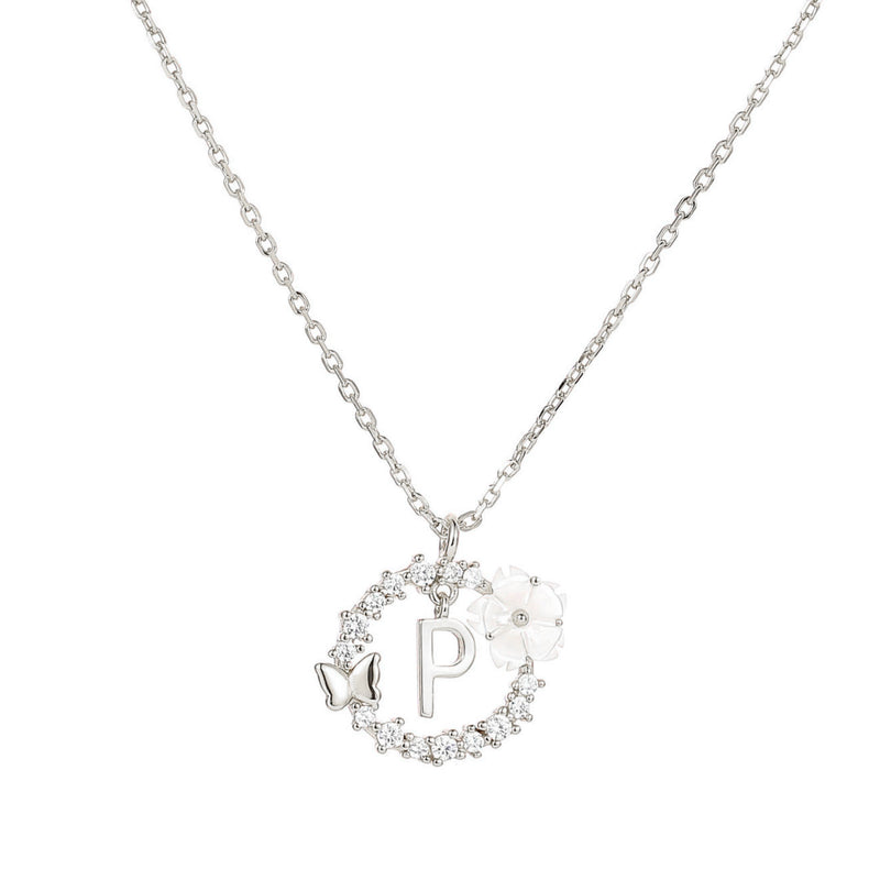 Collier Lettre Argent, S925