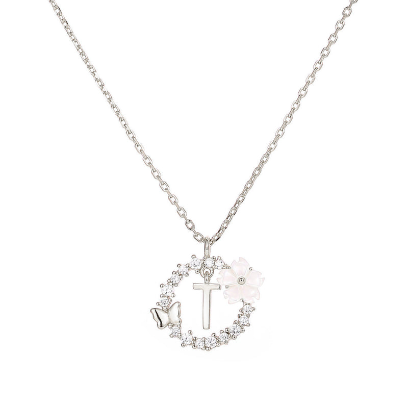 Collier Lettre Argent, S925