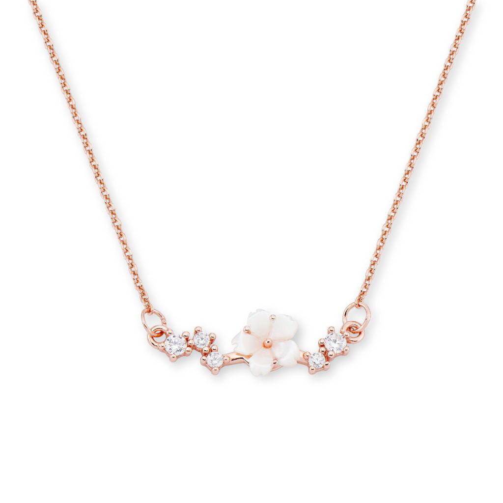 Collier De Fleurs Sparkle, Or Rose, S925
