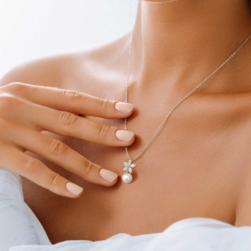 Ensemble Fleur argent, S925