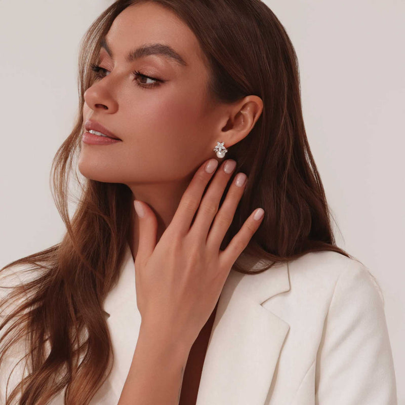 Fleur Silver Earrings, S925