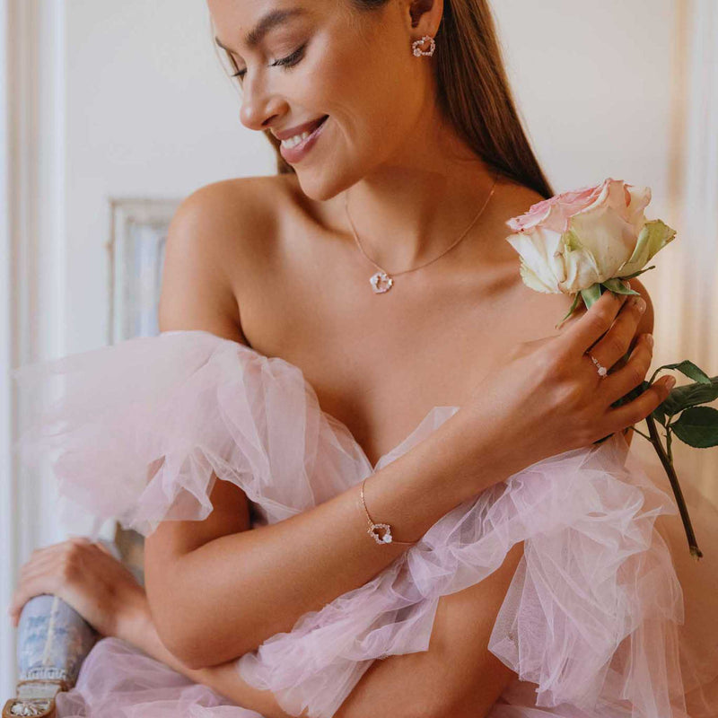 Orecchini a cuore scintillante