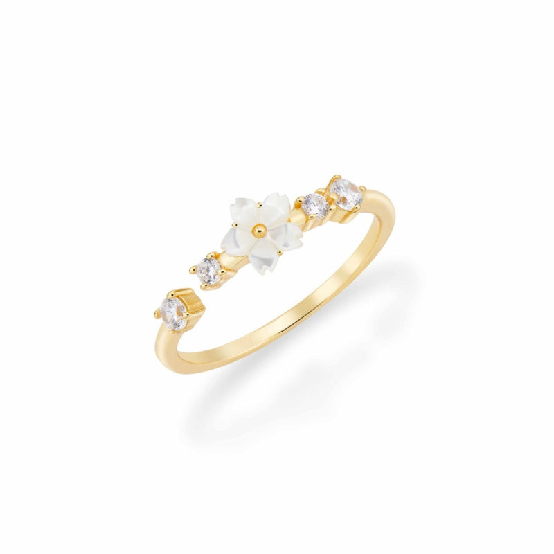 Bague Fleur Lia Or, S925