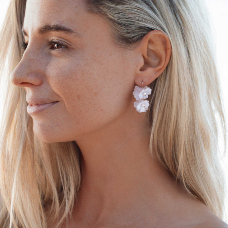 Orecchini Fiori Rosa