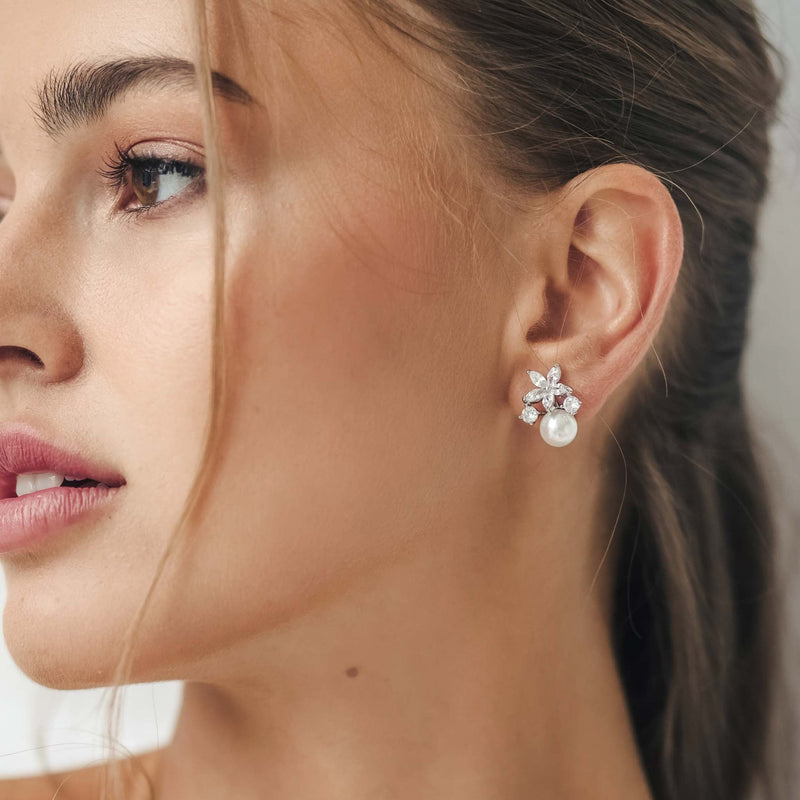 Fleur Silver Earrings, S925