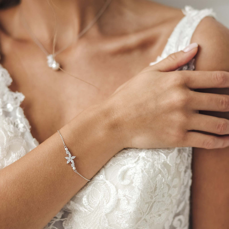 Bracelet Fleur argent, S925