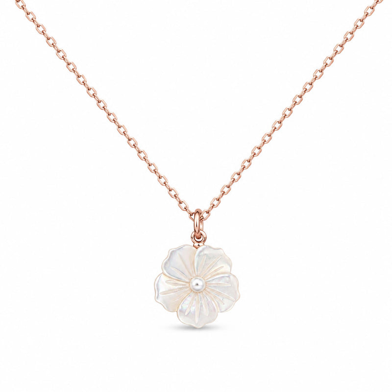 Pearl Flower Necklace Nacre