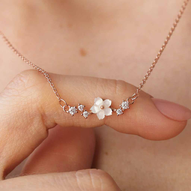 Collana di fiori scintillanti, S925