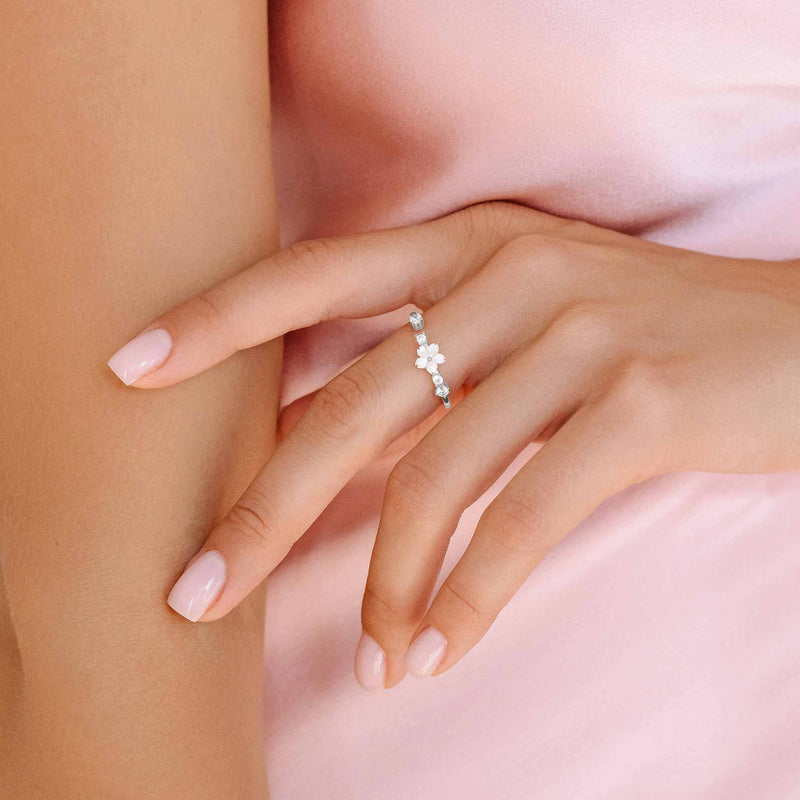 Bague fleur Lia Argent, S925