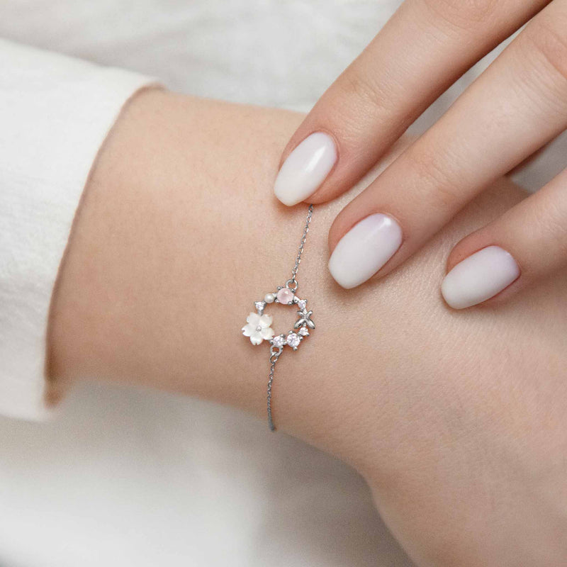 Ensemble de Fleurs de Printemps argent, S925