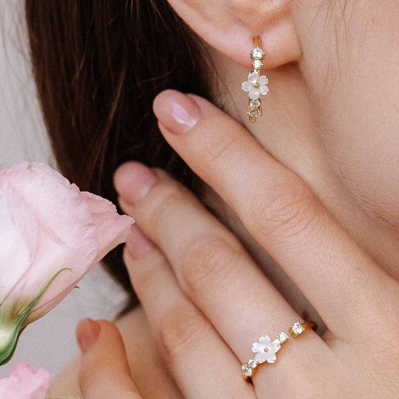 Bague Fleur Lia Or, S925