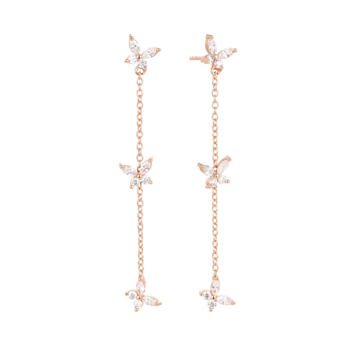 Boucles d'oreilles pendantes papillon