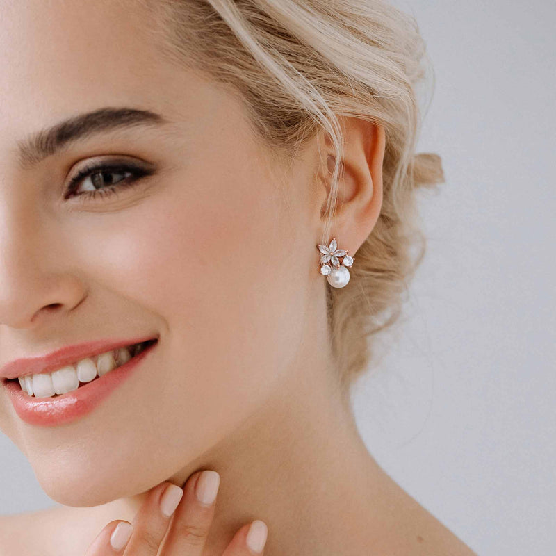 Rose Gold Perla Flower Set