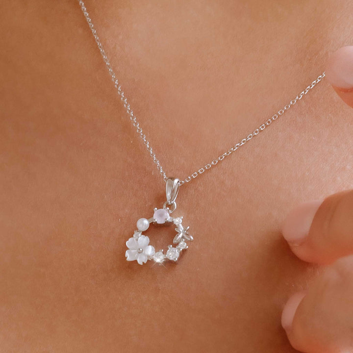 Collier Fleur Printemps, argent