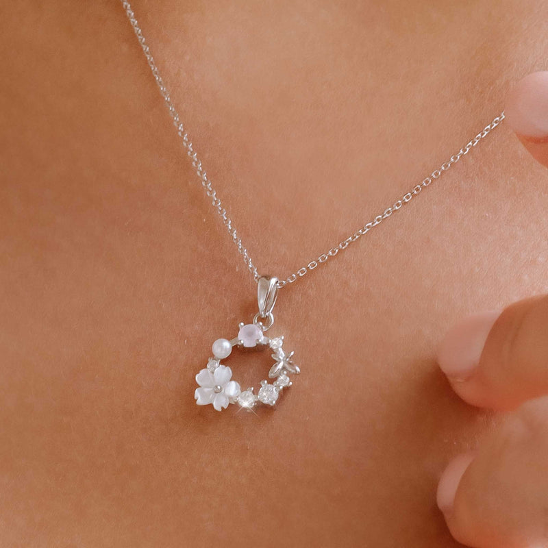Collier Fleur Printemps, argent