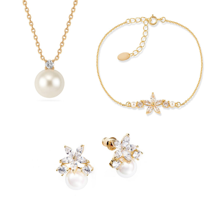 Perla Gold Flower Set