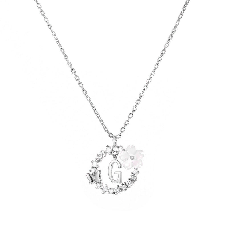 Collana con lettera in argento, S925