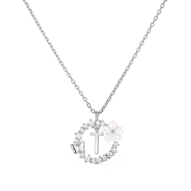 Collana con lettera in argento, S925