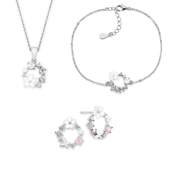 Ensemble Fleur de Printemps, argent