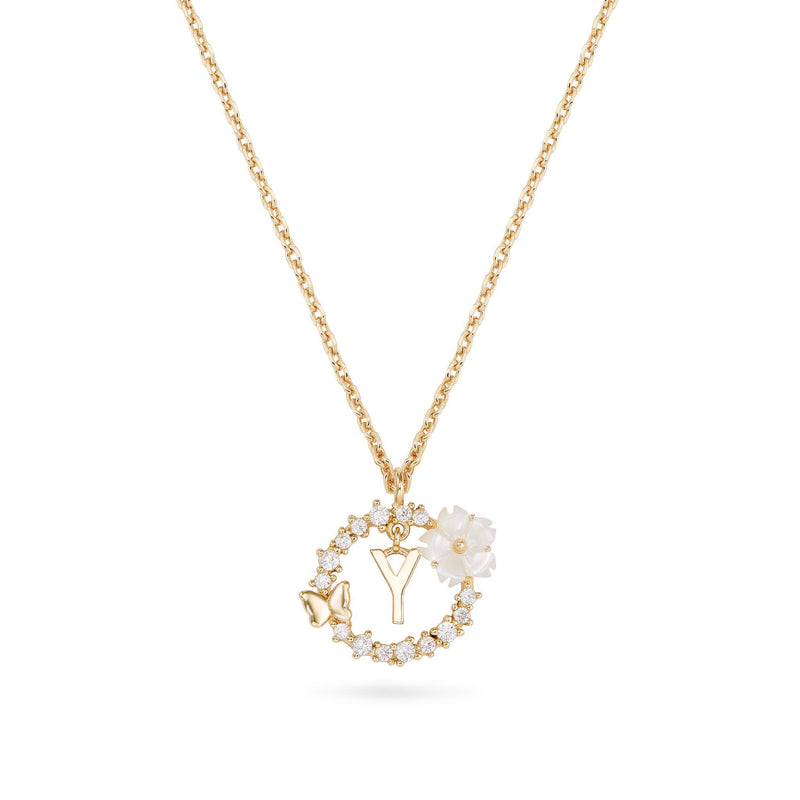 Collana con lettere in oro, S925