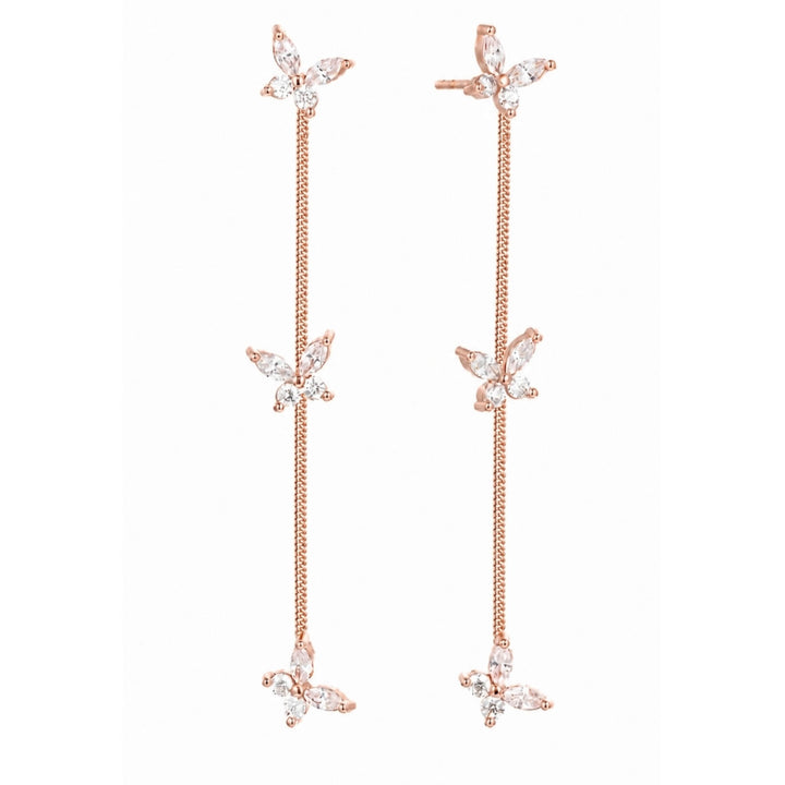 Boucles d'oreilles pendantes papillon