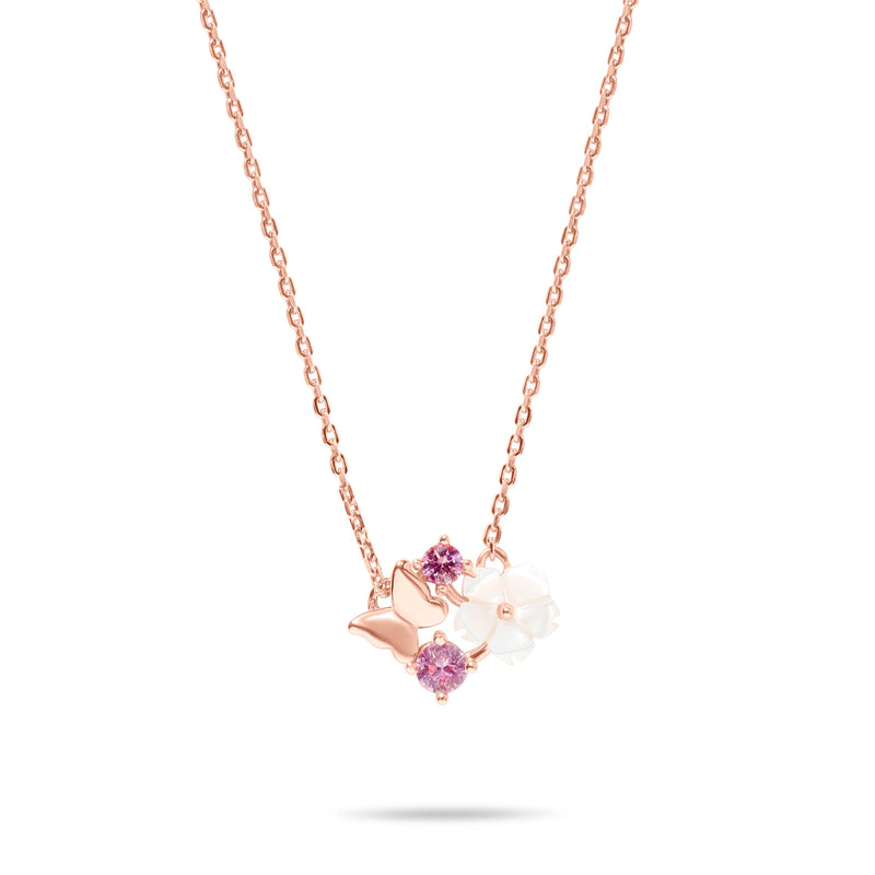 Collier Pink Butterfly, S925