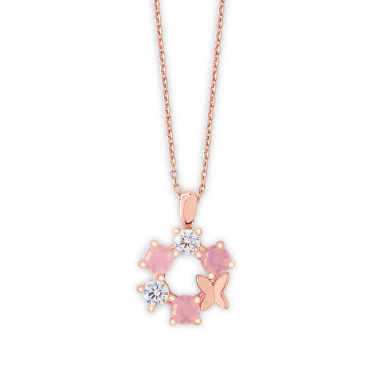 Collier Pink Butterfly, S925