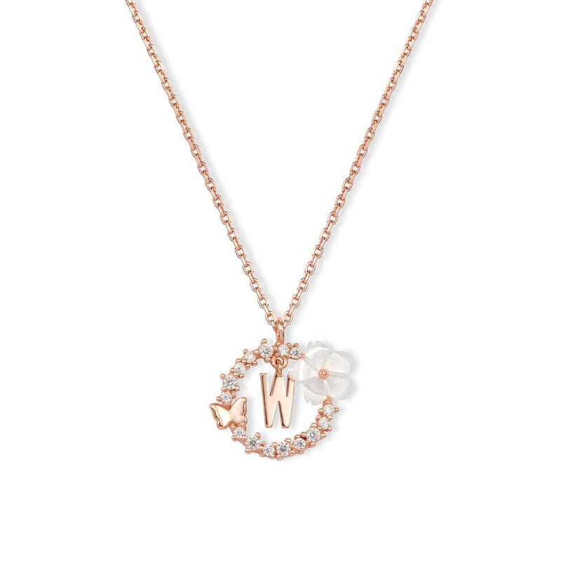 Ensemble Lettre & Fleurs Blanches de Printemps