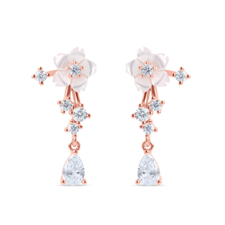 White Sakura Earrings