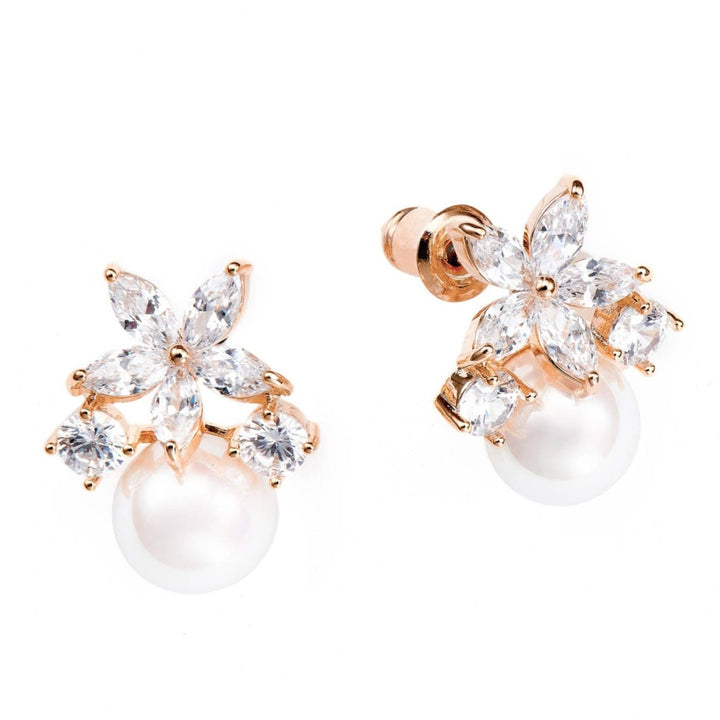 Fleur Rose Gold Earrings