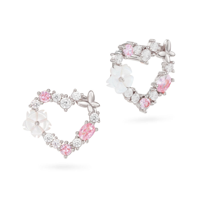 Boucles d'oreilles Sparkling Heart Argent, S925