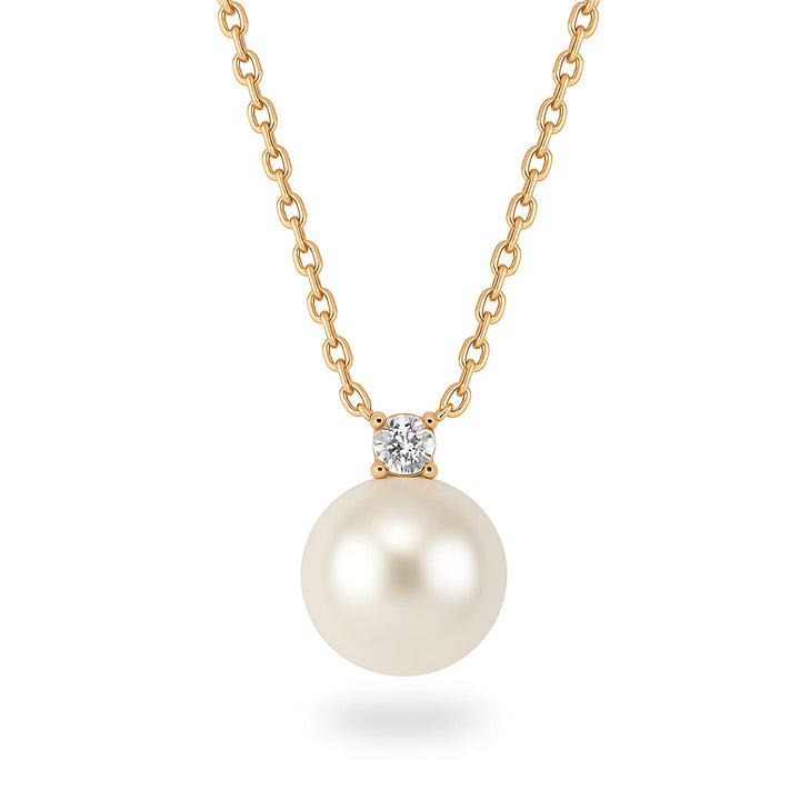 Gold Pearl Necklace, S925