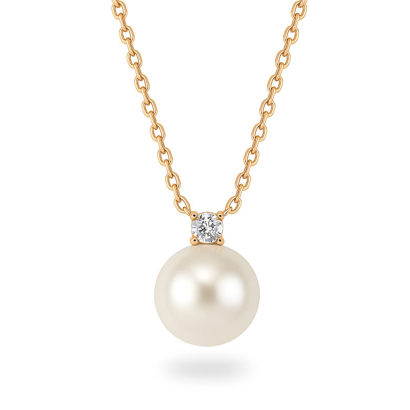 Gold Pearl Necklace, S925