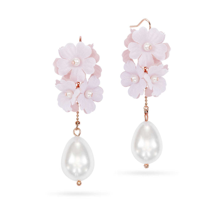 Boucles d'oreilles Douce Fleur et Perle