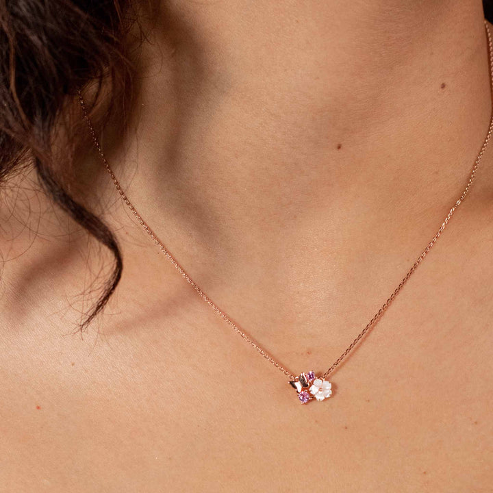 Collier Pink Butterfly, S925