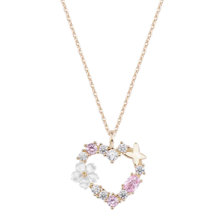 Collier Sparkling Heart Golden, S925