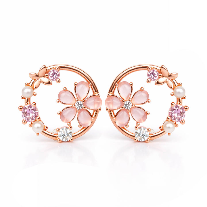 Pink Peach Blossom Earrings