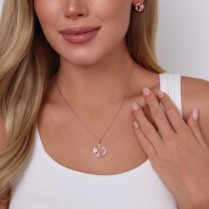 Blush Bloom Circle Necklace