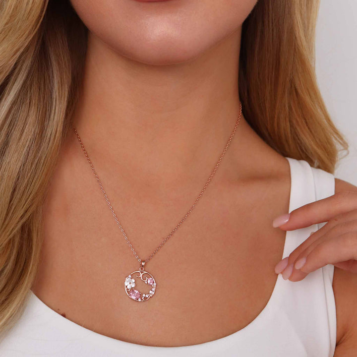 Blush Bloom Circle Necklace