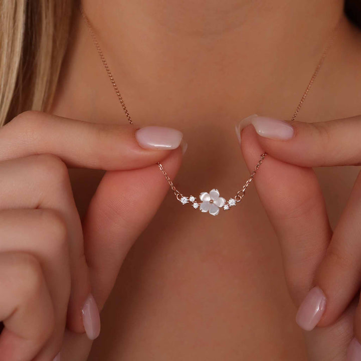 Collier Sparkle, or rose, S925