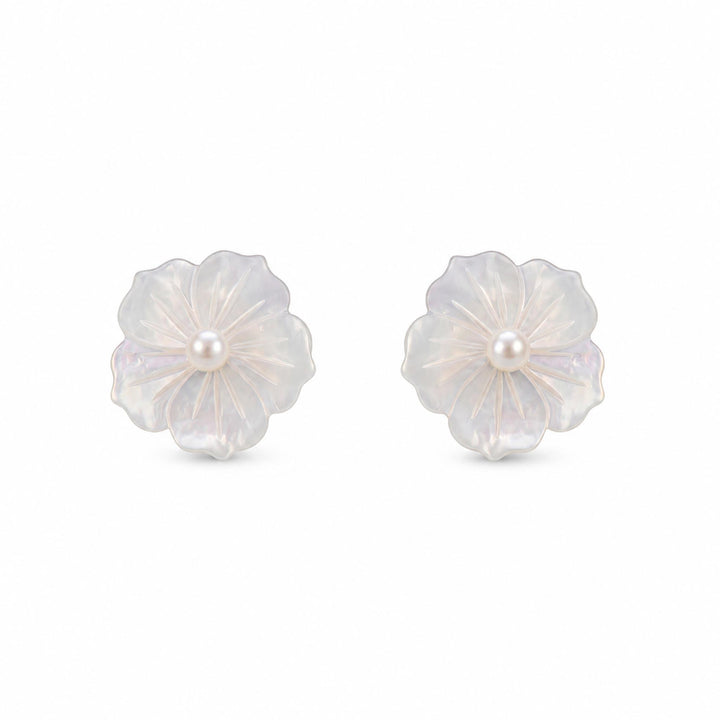 Pearl Flower Earrings Nacre