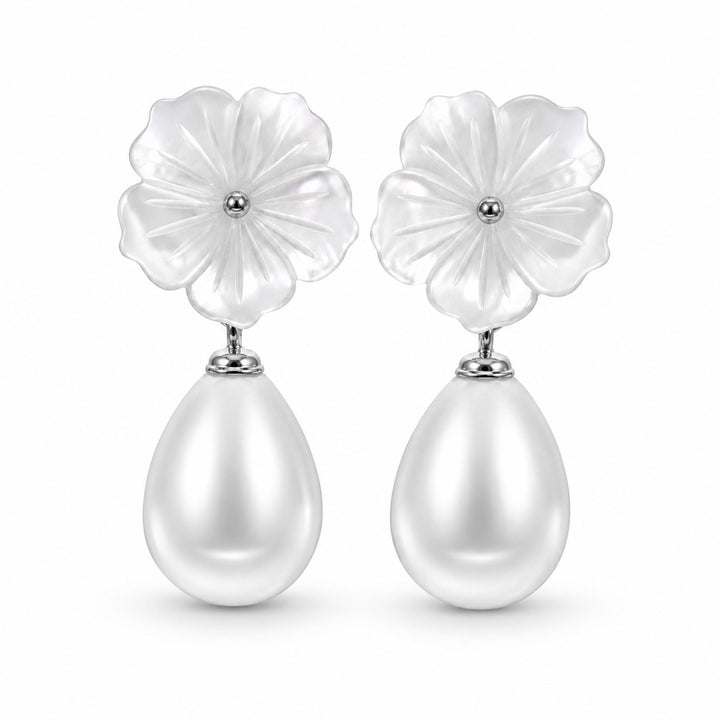 Boucles d'oreilles Pearl Drop Argent