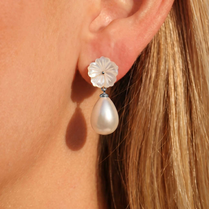 Boucles d'oreilles Pearl Drop Argent