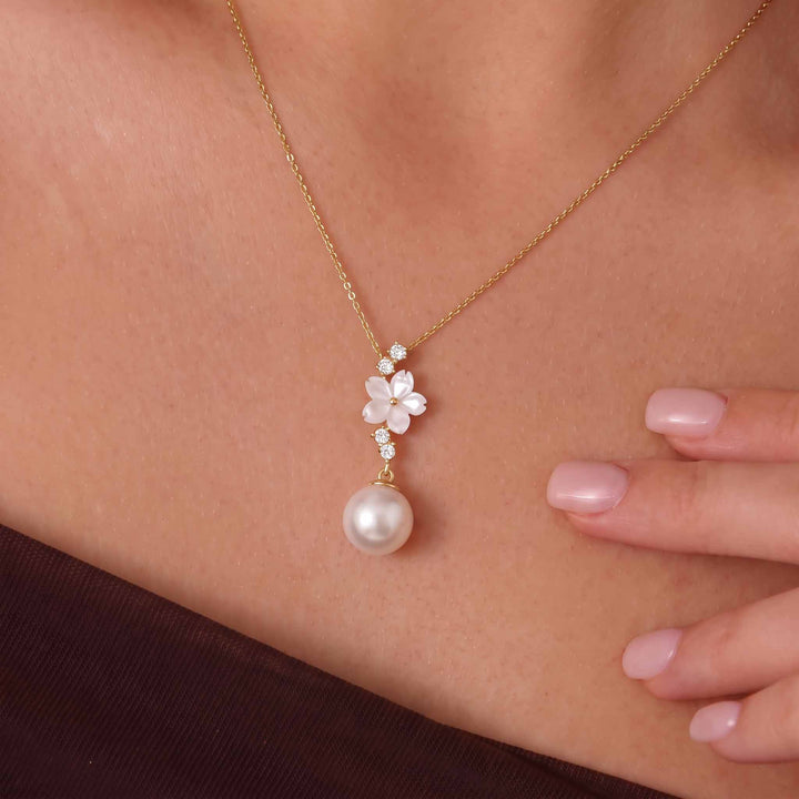 Collier Cascade Pearl Or